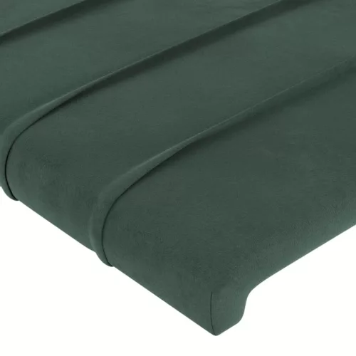 sötétzöld bársony fejtámla szárnyakkal 93 x 23 x 118/128 cm