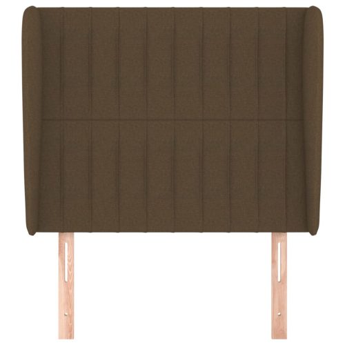  sötétbarna szövet fejtámla szárnyakkal 83 x 23 x 118/128 cm