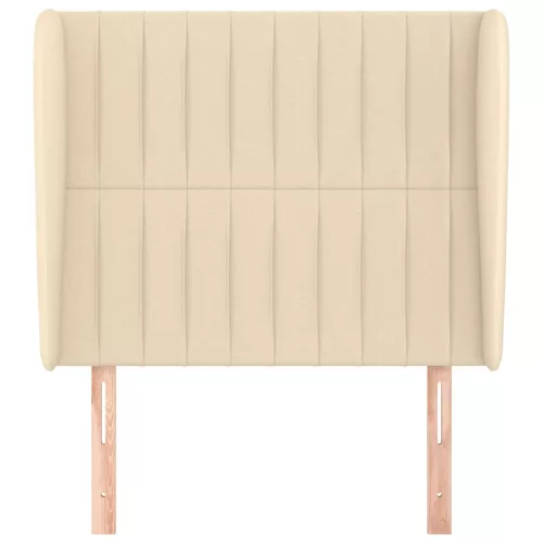  krémszínű szövet fejtámla szárnyakkal 93 x 23 x 118/128 cm