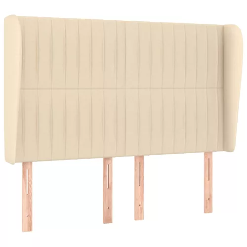  krémszínű szövet fejtámla szárnyakkal 147 x 23 x 118/128 cm