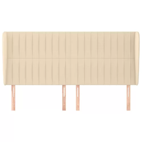  krémszínű szövet fejtámla szárnyakkal 163 x 23 x 118/128 cm