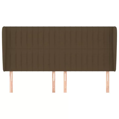  sötétbarna szövet fejtámla szárnyakkal 203x23x118/128 cm