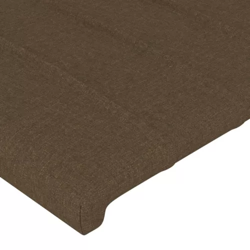  sötétbarna szövet fejtámla szárnyakkal 203x23x118/128 cm