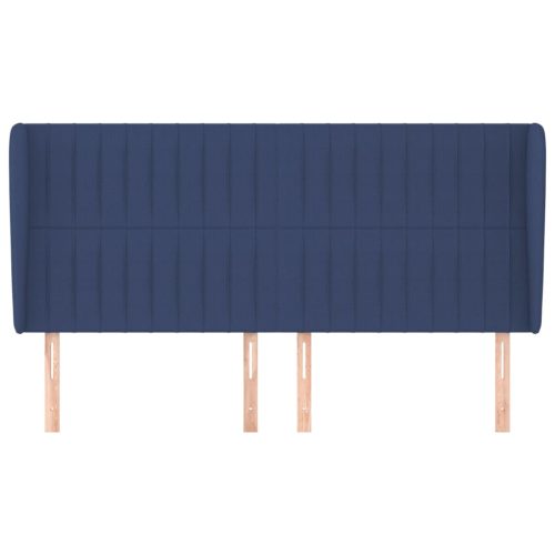  kék szövet fejtámla szárnyakkal 203x23x118/128 cm