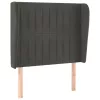  sötétszürke bársony fejtámla szárnyakkal 93 x 23 x 118/128 cm
