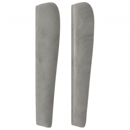  világosszürke bársony fejtámla szárnyakkal103 x 23 x 118/128 cm