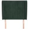  sötétzöld bársony fejtámla szárnyakkal 103 x 23 x 118/128 cm