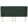  sötétzöld bársony fejtámla szárnyakkal 163 x 23 x 118/128 cm