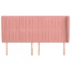  rózsaszín bársony fejtámla szárnyakkal 163 x 23 x 118/128 cm