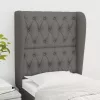  sötétszürke szövet fejtámla szárnyakkal 83 x 23 x 118/128 cm