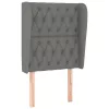  sötétszürke szövet fejtámla szárnyakkal 83 x 23 x 118/128 cm