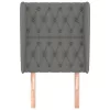  sötétszürke szövet fejtámla szárnyakkal 83 x 23 x 118/128 cm