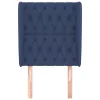  kék szövet fejtámla szárnyakkal 83 x 23 x 118/128 cm