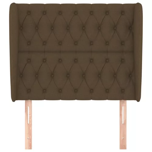  sötétbarna szövet fejtámla szárnyakkal 103 x 23 x 118/128 cm