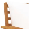  tömör akácfa kerti pad krémszínű párnával 120 cm