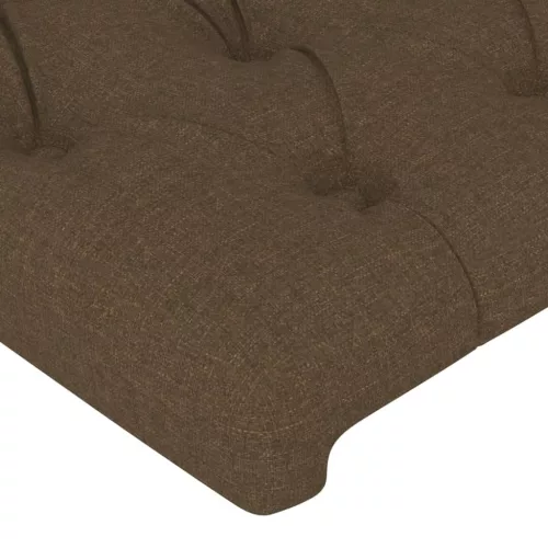  sötétbarna szövet fejtámla szárnyakkal 203x23x118/128 cm