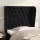  fekete bársony fejtámla szárnyakkal 103 x 23 x 118/128 cm