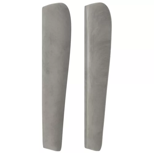  világosszürke bársony fejtámla szárnyakkal147 x 23 x 118/128 cm