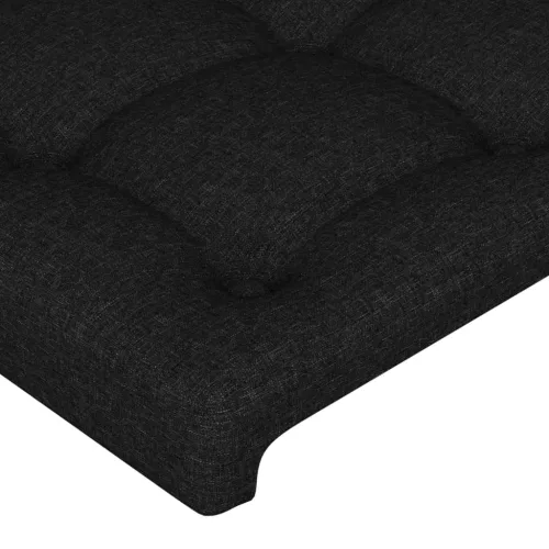  fekete szövet fejtámla szárnyakkal 93 x 23 x 118/128 cm