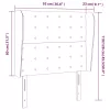  fekete szövet fejtámla szárnyakkal 93 x 23 x 118/128 cm