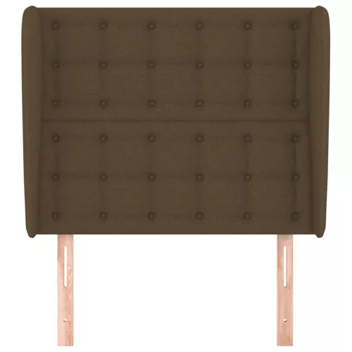  sötétbarna szövet fejtámla szárnyakkal 93 x 23 x 118/128 cm