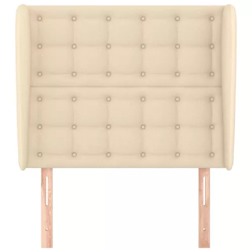  krémszínű szövet fejtámla szárnyakkal 93 x 23 x 118/128 cm