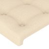  krémszínű szövet fejtámla szárnyakkal 147 x 23 x 118/128 cm