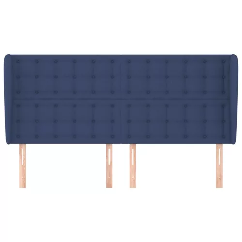  kék szövet fejtámla szárnyakkal 183x23x118/128 cm