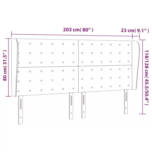  sötétzöld bársony fejtámla szárnyakkal203x23x118/128 cm