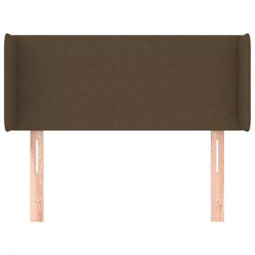  sötétbarna szövet fejtámla szárnyakkal 83x16x78/88 cm