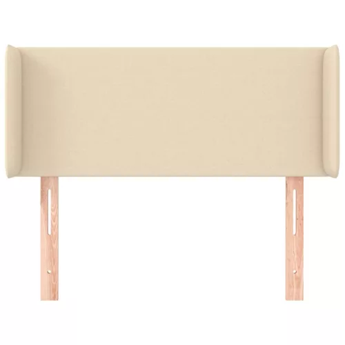  krémszínű szövet fejtámla szárnyakkal 83x16x78/88 cm