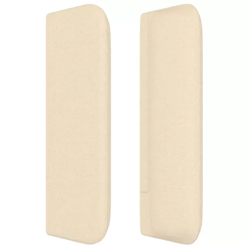  krémszínű szövet fejtámla szárnyakkal 83x16x78/88 cm