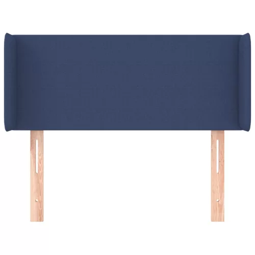  kék szövet fejtámla szárnyakkal 103x16x78/88 cm