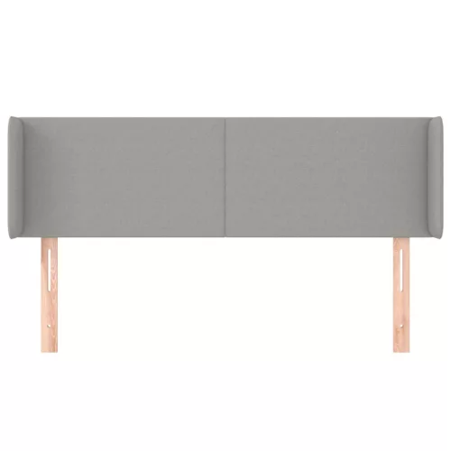  világosszürke szövet fejtámla szárnyakkal 147x16x78/88 cm