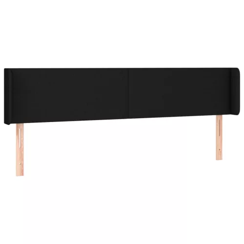  fekete szövet fejtámla szárnyakkal 203x16x78/88 cm