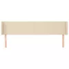  krémszínű szövet fejtámla szárnyakkal 203x16x78/88 cm