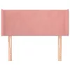  rózsaszín bársony fejtámla szárnyakkal 93x16x78/88 cm