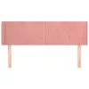  rózsaszín bársony fejtámla szárnyakkal 147x16x78/88 cm