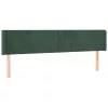  sötétzöld bársony szárnyas fejtámla 203x16x78/88 cm