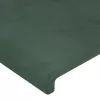  sötétzöld bársony szárnyas fejtámla 203x16x78/88 cm