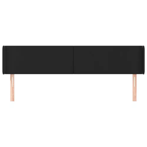  fekete műbőr szárnyas fejtámla 203x16x78/88 cm