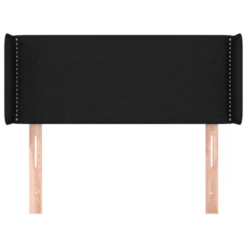  fekete szövet fejtámla szárnyakkal 93x16x78/88 cm
