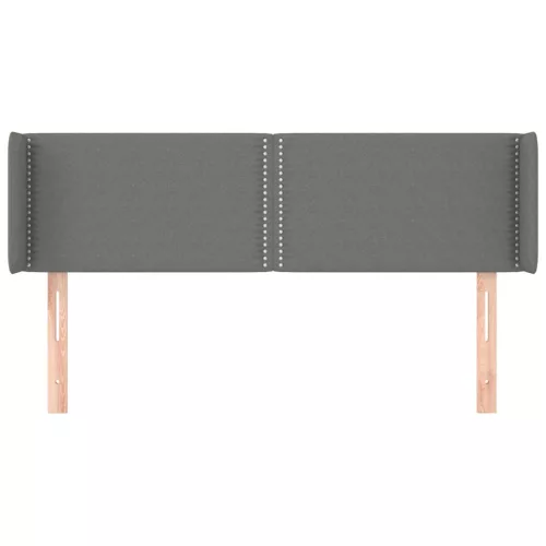  sötétszürke szövet fejtámla szárnyakkal 147x16x78/88 cm