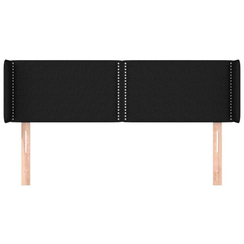  fekete szövet fejtámla szárnyakkal 147x16x78/88 cm