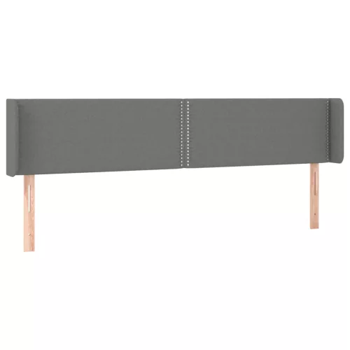  sötétszürke szövet fejtámla szárnyakkal 203x16x78/88 cm