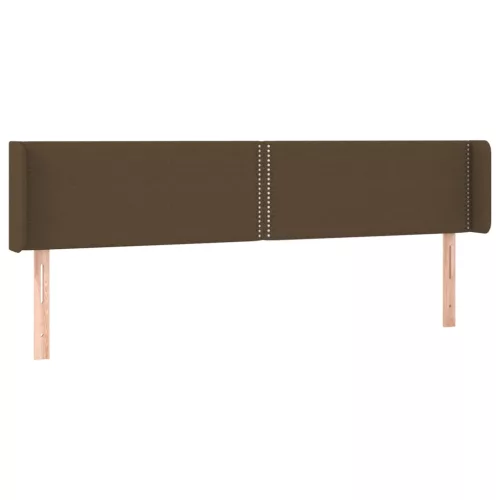  sötétbarna szövet fejtámla szárnyakkal 203x16x78/88 cm