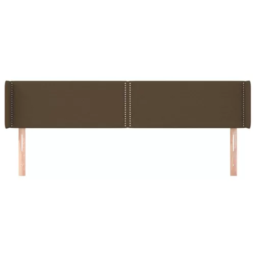  sötétbarna szövet fejtámla szárnyakkal 203x16x78/88 cm