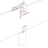  fekete bársony szárnyas fejtámla 163x16x78/88 cm