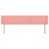  rózsaszín bársony szárnyas fejtámla 183x16x78/88 cm