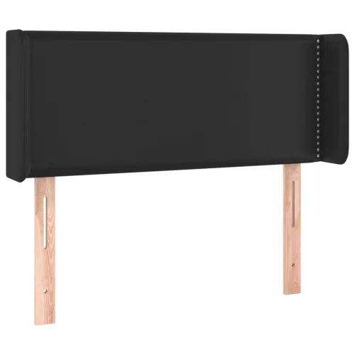  fekete műbőr szárnyas fejtámla 83x16x78/88 cm